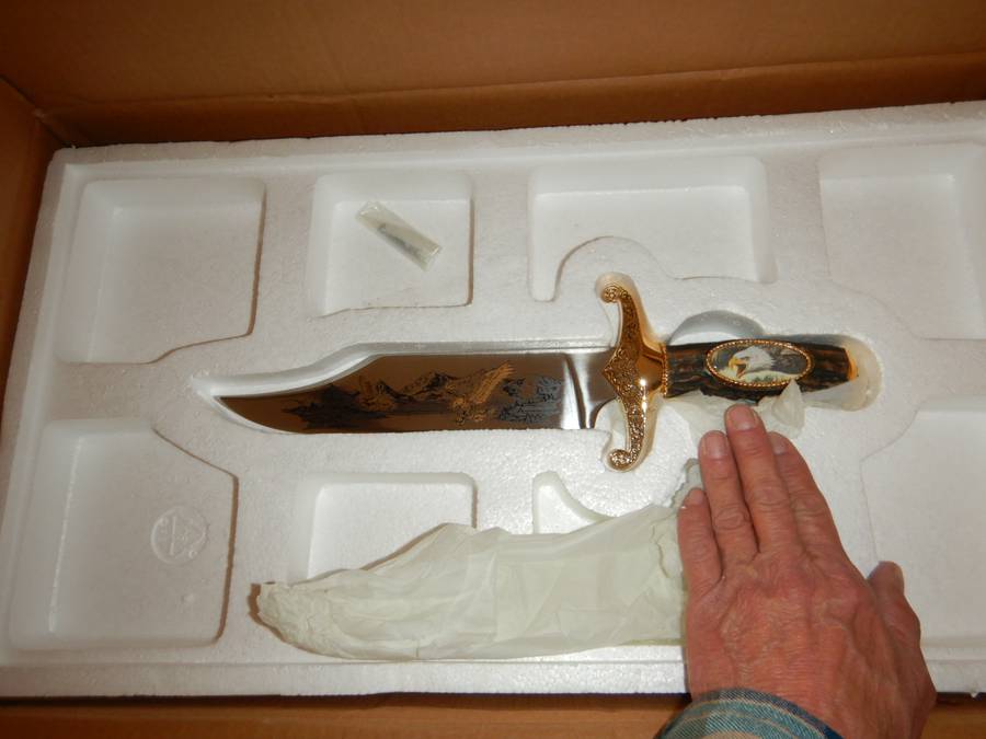 American Freedom Eagle Bowie Knife | My Auction Addiction Estate Sales