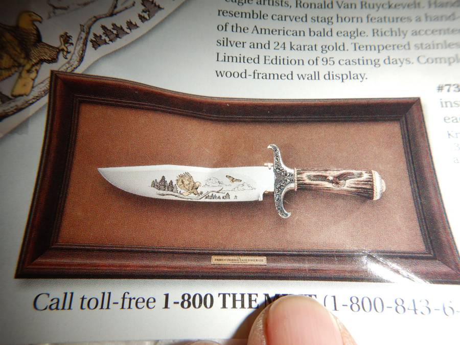 コレクション THE AMERICAN EAGLE BOWIE KNIFE Vintage Franklin Mint