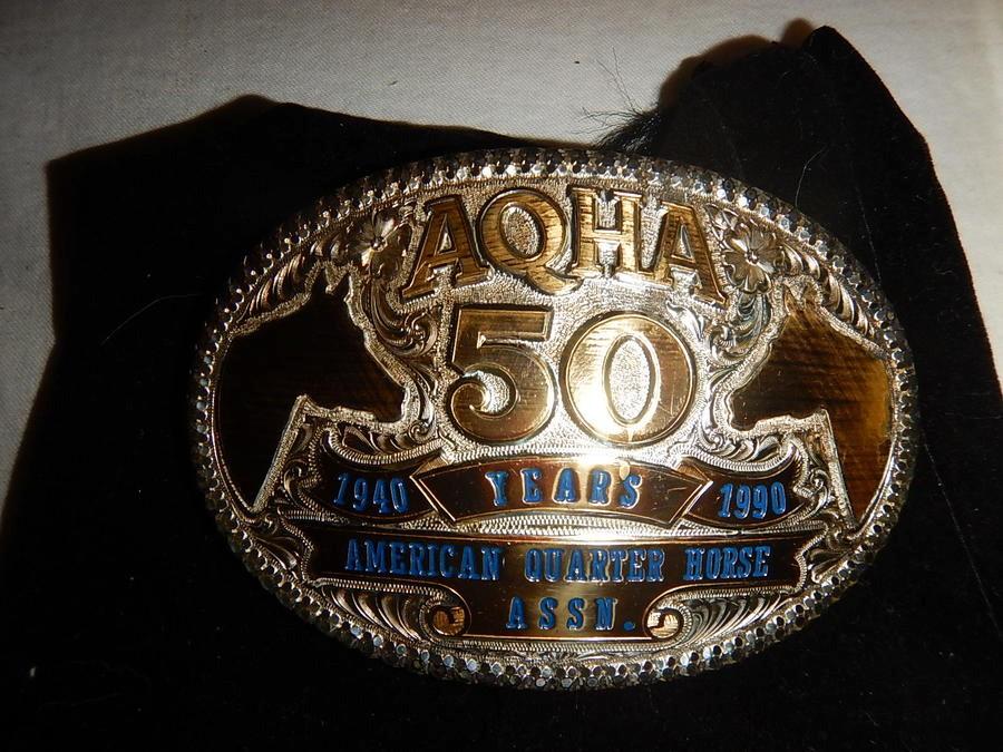 Silver Gold Plate AQHA Buckle My Auction Addiction Estate Sales